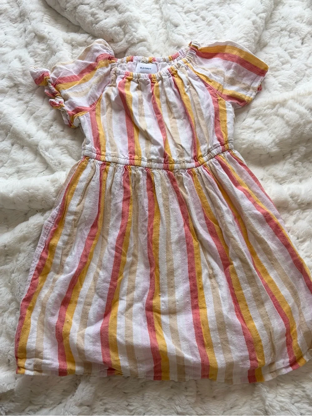 🍊 Old Navy Girls Striped Fit & Flare Dress